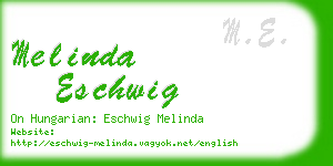 melinda eschwig business card